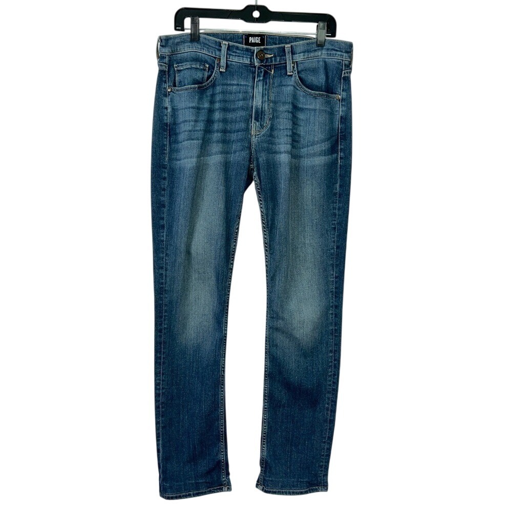 Paige Men Jeans, Federal Straight Leg Medium Wash Denim, Size 32 Altered to‎ 31